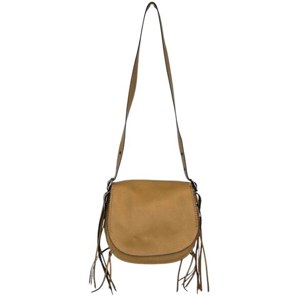 Coach Whiplash Saddle Bag Camel Brown Fringe Braided Leather Crossbody NWT SEE - Picture 2 of 14